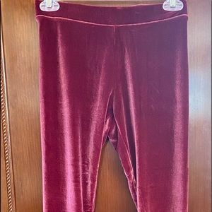 Hue Velvet Leggings XS Sangria